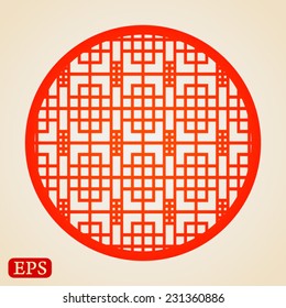 Abstract traditional chinese window pattern