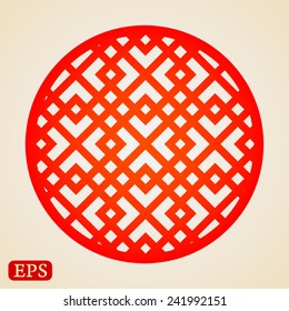 Abstract Traditional Chinese Window Pattern