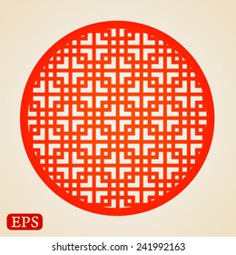 Abstract traditional chinese window pattern