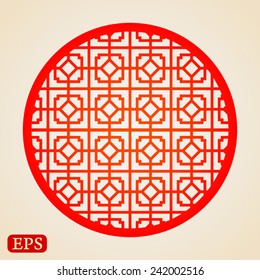 Abstract traditional chinese window pattern