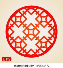 Abstract traditional chinese window pattern