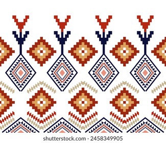 abstract Traditional geometric ethnic fabric pattern ornate elements with ethnic patterns design for textiles, rugs, clothing, sarong, scarf, batik, wrap, embroidery, print, curtain, carpet, wallpaper