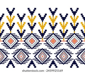 abstract Traditional geometric ethnic fabric pattern ornate elements with ethnic patterns design for textiles, rugs, clothing, sarong, scarf, batik, wrap, embroidery, print, curtain, carpet, wallpaper