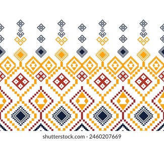 abstract Traditional geometric ethnic fabric pattern ornate elements with ethnic patterns design for textiles, rugs, clothing, sarong, scarf, batik, wrap, embroidery, print, curtain, carpet, wallpaper