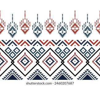 abstract Traditional geometric ethnic fabric pattern ornate elements with ethnic patterns design for textiles, rugs, clothing, sarong, scarf, batik, wrap, embroidery, print, curtain, carpet, wallpaper