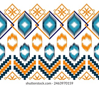 abstract Traditional geometric ethnic fabric pattern ornate elements with ethnic patterns design for textiles, rugs, clothing, sarong, scarf, batik, wrap, embroidery, print, curtain, carpet, wallpaper