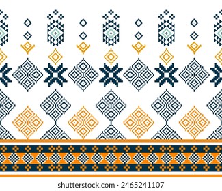 abstract Traditional geometric ethnic fabric pattern ornate elements with ethnic patterns design for textiles, rugs, clothing, sarong, scarf, batik, wrap, embroidery, print, curtain, carpet, wallpaper