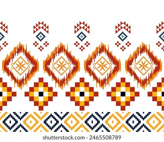 abstract Traditional geometric ethnic fabric pattern ornate elements with ethnic patterns design for textiles, rugs, clothing, sarong, scarf, batik, wrap, embroidery, print, curtain, carpet, wallpaper