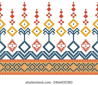 abstract Traditional geometric ethnic fabric pattern ornate elements with ethnic patterns design for textiles, rugs, clothing, sarong, scarf, batik, wrap, embroidery, print, curtain, carpet, wallpaper