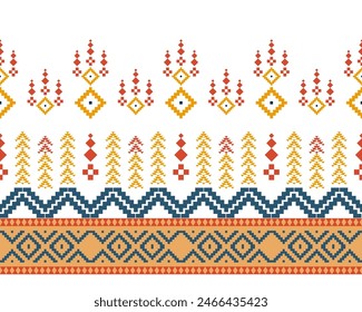 abstract Traditional geometric ethnic fabric pattern ornate elements with ethnic patterns design for textiles, rugs, clothing, sarong, scarf, batik, wrap, embroidery, print, curtain, carpet, wallpaper