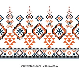 abstract Traditional geometric ethnic fabric pattern ornate elements with ethnic patterns design for textiles, rugs, clothing, sarong, scarf, batik, wrap, embroidery, print, curtain, carpet, wallpaper