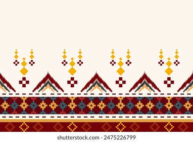 abstract Traditional geometric ethnic fabric pattern ornate elements with ethnic patterns design for textiles, rugs, clothing, sarong, scarf, batik, wrap, embroidery, print, curtain, carpet