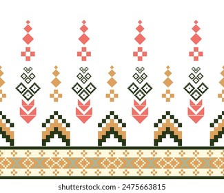 abstract Traditional geometric ethnic fabric pattern ornate elements with ethnic patterns design for textiles, rugs, clothing, sarong, scarf, batik, wrap, embroidery, print, curtain, carpet