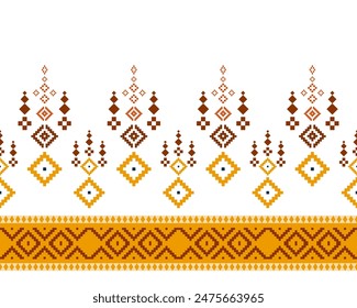 abstract Traditional geometric ethnic fabric pattern ornate elements with ethnic patterns design for textiles, rugs, clothing, sarong, scarf, batik, wrap, embroidery, print, curtain, carpet
