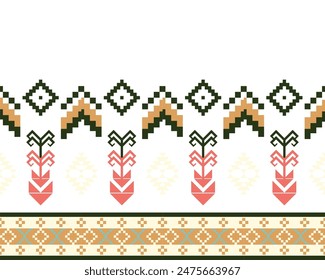 abstract Traditional geometric ethnic fabric pattern ornate elements with ethnic patterns design for textiles, rugs, clothing, sarong, scarf, batik, wrap, embroidery, print, curtain, carpet