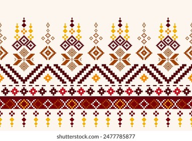 abstract Traditional geometric ethnic fabric pattern ornate elements with ethnic patterns design for textiles, rugs, clothing, sarong, scarf, batik, wrap, embroidery, print, curtain, carpet