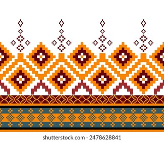 abstract Traditional geometric ethnic fabric pattern ornate elements with ethnic patterns design for textiles, rugs, clothing, sarong, scarf, batik, wrap, embroidery, print, curtain, carpet