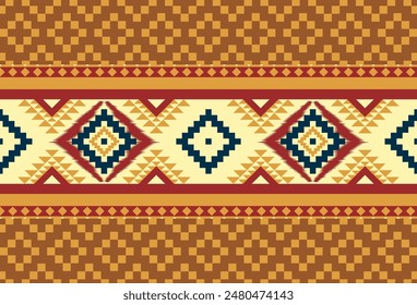 abstract Traditional geometric ethnic fabric pattern ornate elements with ethnic patterns design for textiles, rugs, clothing, sarong, scarf, batik, wrap, embroidery, print, curtain, carpet