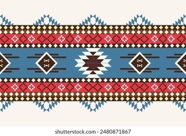 abstract Traditional geometric ethnic fabric pattern ornate elements with ethnic patterns design for textiles, rugs, clothing, sarong, scarf, batik, wrap, embroidery, print, curtain, carpet