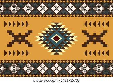 abstract Traditional geometric ethnic fabric pattern ornate elements with ethnic patterns design for textiles, rugs, clothing, sarong, scarf, batik, wrap, embroidery, print, curtain, carpet