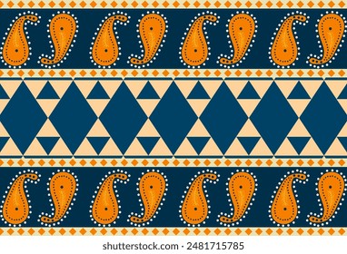 abstract Traditional geometric ethnic fabric pattern ornate elements with ethnic patterns design for textiles, rugs, clothing, sarong, scarf, batik, wrap, embroidery, print, curtain, carpet