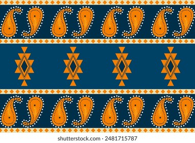abstract Traditional geometric ethnic fabric pattern ornate elements with ethnic patterns design for textiles, rugs, clothing, sarong, scarf, batik, wrap, embroidery, print, curtain, carpet