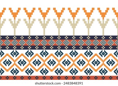 abstract Traditional geometric ethnic fabric pattern ornate elements with ethnic patterns design for textiles, rugs, clothing, sarong, scarf, batik, wrap, embroidery, print, curtain, carpet
