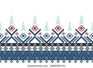 abstract Traditional geometric ethnic fabric pattern ornate elements with ethnic patterns design for textiles, rugs, clothing, sarong, scarf, batik, wrap, embroidery, print, curtain, carpet