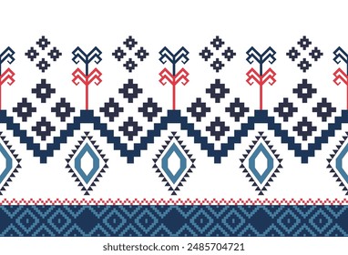 abstract Traditional geometric ethnic fabric pattern ornate elements with ethnic patterns design for textiles, rugs, clothing, sarong, scarf, batik, wrap, embroidery, print, curtain, carpet