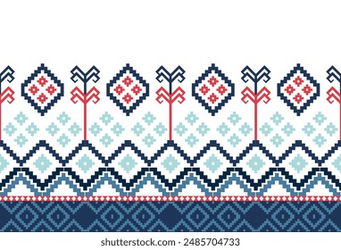 abstract Traditional geometric ethnic fabric pattern ornate elements with ethnic patterns design for textiles, rugs, clothing, sarong, scarf, batik, wrap, embroidery, print, curtain, carpet