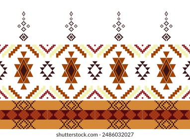 abstract Traditional geometric ethnic fabric pattern ornate elements with ethnic patterns design for textiles, rugs, clothing, sarong, scarf, batik, wrap, embroidery, print, curtain, carpet