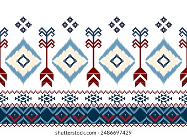 abstract Traditional geometric ethnic fabric pattern ornate elements with ethnic patterns design for textiles, rugs, clothing, sarong, scarf, batik, wrap, embroidery, print, curtain, carpet