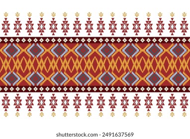 abstract Traditional geometric ethnic fabric pattern ornate elements with ethnic patterns design for textiles, rugs, clothing, sarong, scarf, batik, wrap, embroidery, print, curtain, carpet