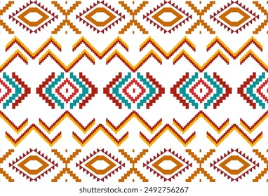 abstract Traditional geometric ethnic fabric pattern ornate elements with ethnic patterns design for textiles, rugs, clothing, sarong, scarf, batik, wrap, embroidery, print, curtain, carpe