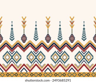 abstract Traditional geometric ethnic fabric pattern ornate elements with ethnic patterns design for textiles, rugs, clothing, sarong, scarf, batik, wrap, embroidery, print, curtain, carpe