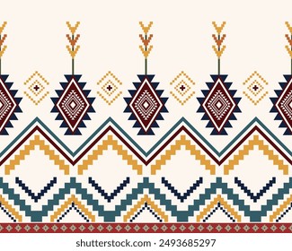 abstract Traditional geometric ethnic fabric pattern ornate elements with ethnic patterns design for textiles, rugs, clothing, sarong, scarf, batik, wrap, embroidery, print, curtain, carpe