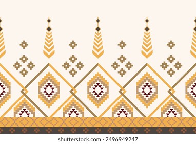 abstract Traditional geometric ethnic fabric pattern ornate elements with ethnic patterns design for textiles, rugs, clothing, sarong, scarf, batik, wrap, embroidery, print, curtain, carpe