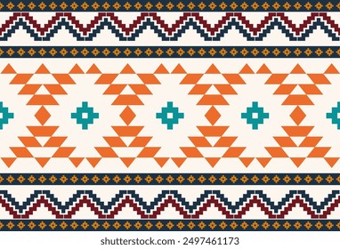 abstract Traditional geometric ethnic fabric pattern ornate elements with ethnic patterns design for textiles, rugs, clothing, sarong, scarf, batik, wrap, embroidery, print, curtain, carpe