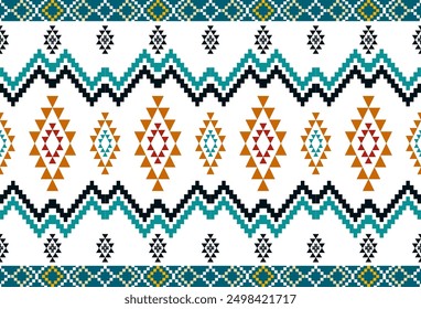 abstract Traditional geometric ethnic fabric pattern ornate elements with ethnic patterns design for textiles, rugs, clothing, sarong, scarf, batik, wrap, embroidery, print, curtain, carpe