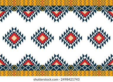 abstract Traditional geometric ethnic fabric pattern ornate elements with ethnic patterns design for textiles, rugs, clothing, sarong, scarf, batik, wrap, embroidery, print, curtain, carpe