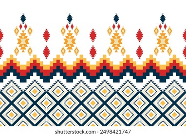 abstract Traditional geometric ethnic fabric pattern ornate elements with ethnic patterns design for textiles, rugs, clothing, sarong, scarf, batik, wrap, embroidery, print, curtain, carpe