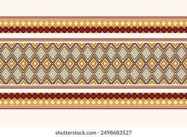 abstract Traditional geometric ethnic fabric pattern ornate elements with ethnic patterns design for textiles, rugs, clothing, sarong, scarf, batik, wrap, embroidery, print, curtain, carpe