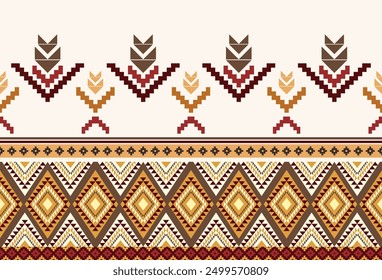 abstract Traditional geometric ethnic fabric pattern ornate elements with ethnic patterns design for textiles, rugs, clothing, sarong, scarf, batik, wrap, embroidery, print, curtain, carpe
