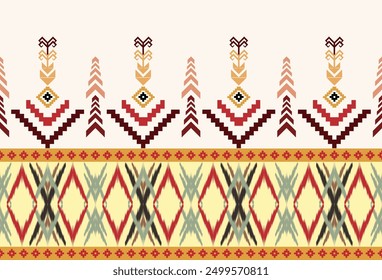abstract Traditional geometric ethnic fabric pattern ornate elements with ethnic patterns design for textiles, rugs, clothing, sarong, scarf, batik, wrap, embroidery, print, curtain, carpe