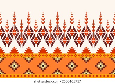 abstract Traditional geometric ethnic fabric pattern ornate elements with ethnic patterns design for textiles, rugs, clothing, sarong, scarf, batik, wrap, embroidery, print, curtain, carpe