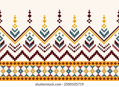 abstract Traditional geometric ethnic fabric pattern ornate elements with ethnic patterns design for textiles, rugs, clothing, sarong, scarf, batik, wrap, embroidery, print, curtain, carpe