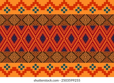 abstract Traditional geometric ethnic fabric pattern ornate elements with ethnic patterns design for textiles, rugs, clothing, sarong, scarf, batik, wrap, embroidery, print, curtain, carpe