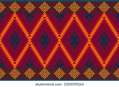 abstract Traditional geometric ethnic fabric pattern ornate elements with ethnic patterns design for textiles, rugs, clothing, sarong, scarf, batik, wrap, embroidery, print, curtain, carpe