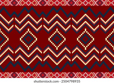 abstract Traditional geometric ethnic fabric pattern ornate elements with ethnic patterns design for textiles, rugs, clothing, sarong, scarf, batik, wrap, embroidery, print, curtain, carpe