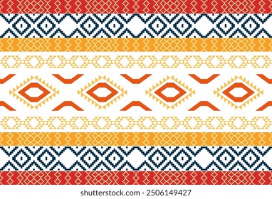 abstract Traditional geometric ethnic fabric pattern ornate elements with ethnic patterns design for textiles, rugs, clothing, sarong, scarf, batik, wrap, embroidery, print, curtain, carpe